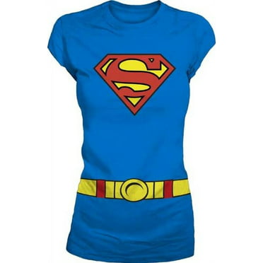 Officially Licensed DC Comics Superman Super Girl Logo Juniors Costume T-Shirt